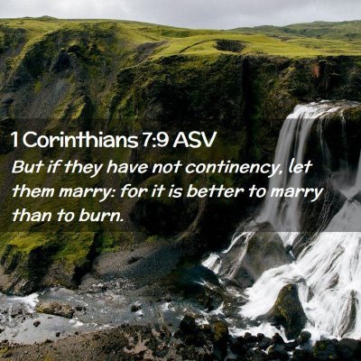 Picture 02 - 1 Corinthians 7:9 ASV - But if they have not continency, let them marry: - Bible Verse Picture