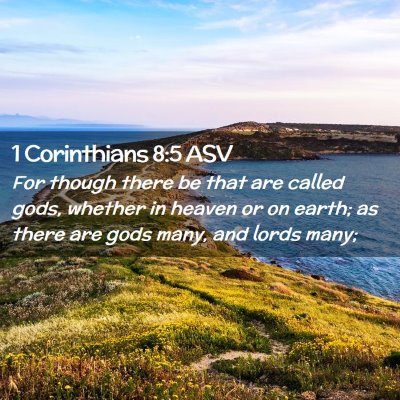 Picture 02 - 1 Corinthians 8:5 ASV - For though there be that are called gods, whether - Bible Verse Picture
