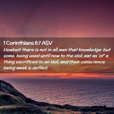Picture 02 - 1 Corinthians 8:7 ASV - Howbeit there is not in all men that knowledge: - Bible Verse Picture
