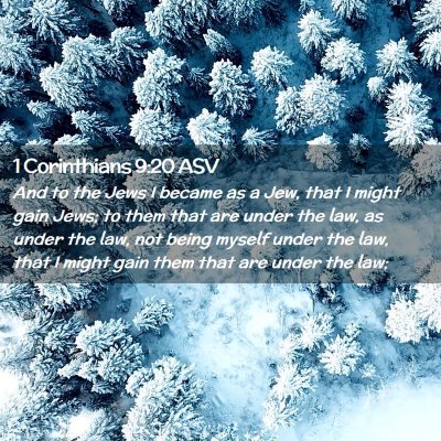 Picture 02 - 1 Corinthians 9:20 ASV - And to the Jews I became as a Jew, that I might - Bible Verse Picture