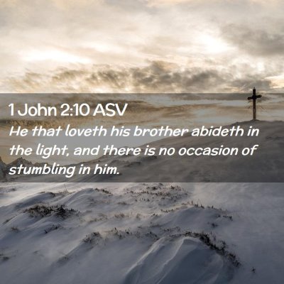 Picture 02 - 1 John 2:10 ASV - He that loveth his brother abideth in the light, - Bible Verse Picture