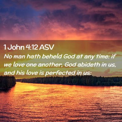 Picture 02 - 1 John 4:12 ASV - No man hath beheld God at any time: if we love - Bible Verse Picture
