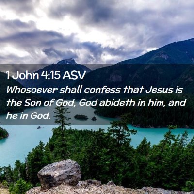 Picture 02 - 1 John 4:15 ASV - Whosoever shall confess that Jesus is the Son of - Bible Verse Picture