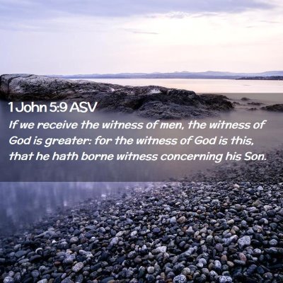 Picture 02 - 1 John 5:9 ASV - If we receive the witness of men, the witness of - Bible Verse Picture