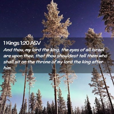 Picture 02 - 1 Kings 1:20 ASV - And thou, my lord the king, the eyes of all - Bible Verse Picture