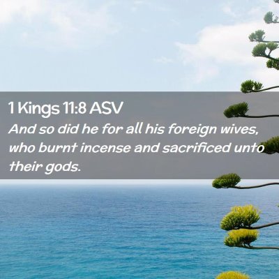Picture 02 - 1 Kings 11:8 ASV - And so did he for all his foreign wives, who - Bible Verse Picture