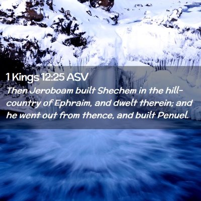 Picture 02 - 1 Kings 12:25 ASV - Then Jeroboam built Shechem in the hill-country - Bible Verse Picture