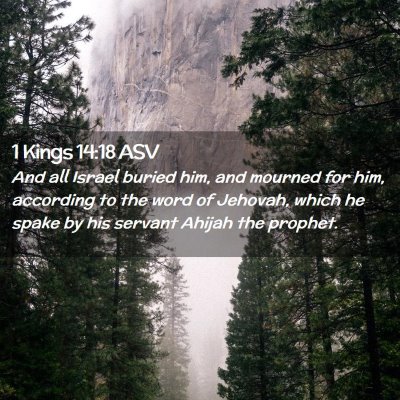Picture 02 - 1 Kings 14:18 ASV - And all Israel buried him, and mourned for him, - Bible Verse Picture