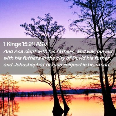 Picture 02 - 1 Kings 15:24 ASV - And Asa slept with his fathers, and was buried - Bible Verse Picture