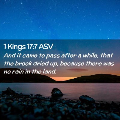 Picture 02 - 1 Kings 17:7 ASV - And it came to pass after a while, that the brook - Bible Verse Picture