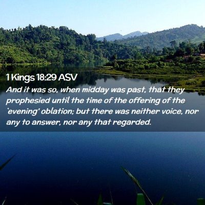 Picture 02 - 1 Kings 18:29 ASV - And it was so, when midday was past, that they - Bible Verse Picture