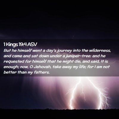 Picture 02 - 1 Kings 19:4 ASV - But he himself went a day's journey into the - Bible Verse Picture