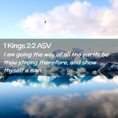Picture 02 - 1 Kings 2:2 ASV - I am going the way of all the earth: be thou - Bible Verse Picture