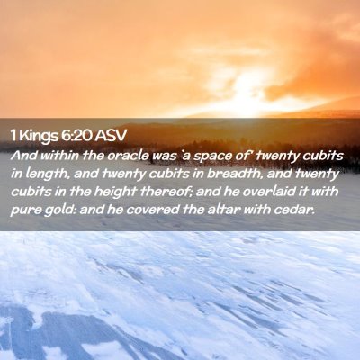 Picture 02 - 1 Kings 6:20 ASV - And within the oracle was `a space of' twenty - Bible Verse Picture