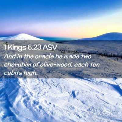 Picture 02 - 1 Kings 6:23 ASV - And in the oracle he made two cherubim of - Bible Verse Picture