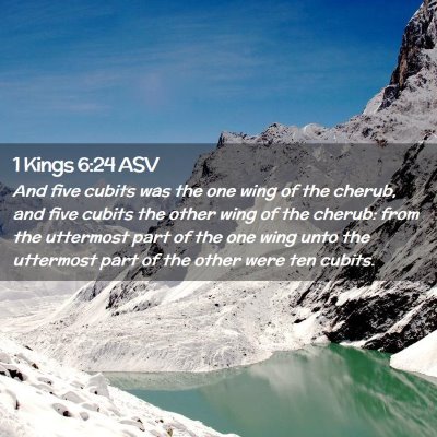 Picture 02 - 1 Kings 6:24 ASV - And five cubits was the one wing of the cherub, - Bible Verse Picture