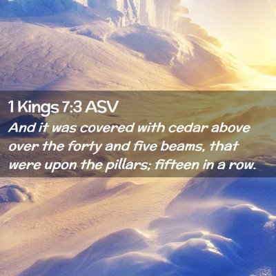 Picture 02 - 1 Kings 7:3 ASV - And it was covered with cedar above over the - Bible Verse Picture
