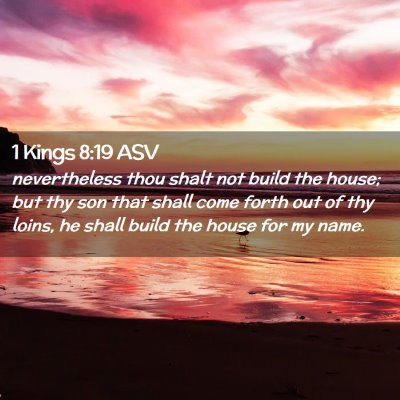 Picture 02 - 1 Kings 8:19 ASV - nevertheless thou shalt not build the house; but - Bible Verse Picture