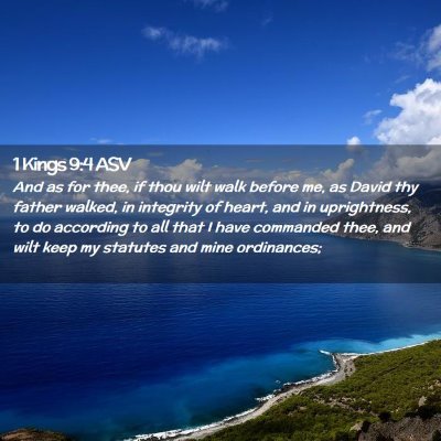 Picture 02 - 1 Kings 9:4 ASV - And as for thee, if thou wilt walk before me, as - Bible Verse Picture