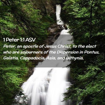 Picture 02 - 1 Peter 1:1 ASV - Peter, an apostle of Jesus Christ, to the elect - Bible Verse Picture