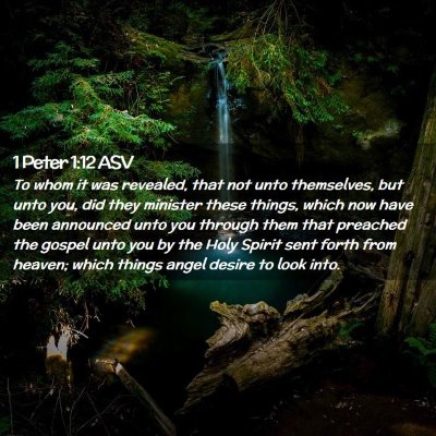Picture 02 - 1 Peter 1:12 ASV - To whom it was revealed, that not unto - Bible Verse Picture
