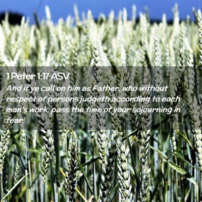 Picture 02 - 1 Peter 1:17 ASV - And if ye call on him as Father, who without - Bible Verse Picture