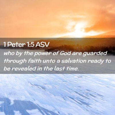 Picture 02 - 1 Peter 1:5 ASV - who by the power of God are guarded through faith - Bible Verse Picture