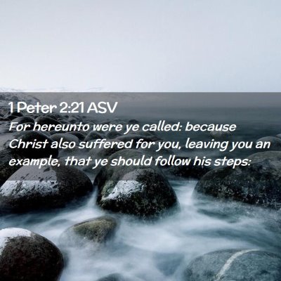 Picture 02 - 1 Peter 2:21 ASV - For hereunto were ye called: because Christ also - Bible Verse Picture