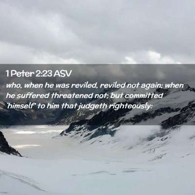 Picture 02 - 1 Peter 2:23 ASV - who, when he was reviled, reviled not again; when - Bible Verse Picture