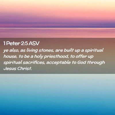 Picture 02 - 1 Peter 2:5 ASV - ye also, as living stones, are built up a - Bible Verse Picture