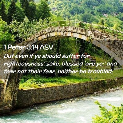 Picture 02 - 1 Peter 3:14 ASV - But even if ye should suffer for righteousness' - Bible Verse Picture