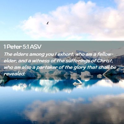 Picture 02 - 1 Peter 5:1 ASV - The elders among you I exhort, who am a - Bible Verse Picture