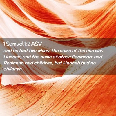 Picture 02 - 1 Samuel 1:2 ASV - and he had two wives; the name of the one was - Bible Verse Picture