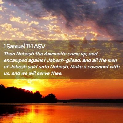 Picture 02 - 1 Samuel 11:1 ASV - Then Nahash the Ammonite came up, and encamped - Bible Verse Picture