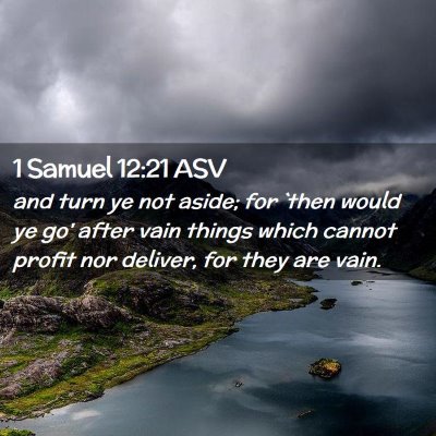 Picture 02 - 1 Samuel 12:21 ASV - and turn ye not aside; for `then would ye go' - Bible Verse Picture