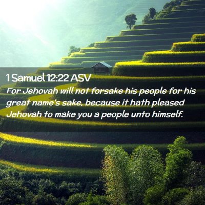 Picture 02 - 1 Samuel 12:22 ASV - For Jehovah will not forsake his people for his - Bible Verse Picture