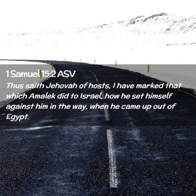 Picture 02 - 1 Samuel 15:2 ASV - Thus saith Jehovah of hosts, I have marked that - Bible Verse Picture