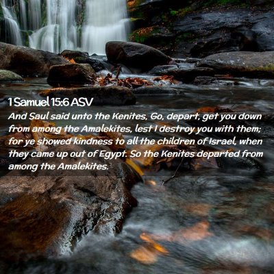 Picture 02 - 1 Samuel 15:6 ASV - And Saul said unto the Kenites, Go, depart, get - Bible Verse Picture