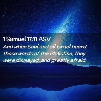 Picture 02 - 1 Samuel 17:11 ASV - And when Saul and all Israel heard those words of - Bible Verse Picture