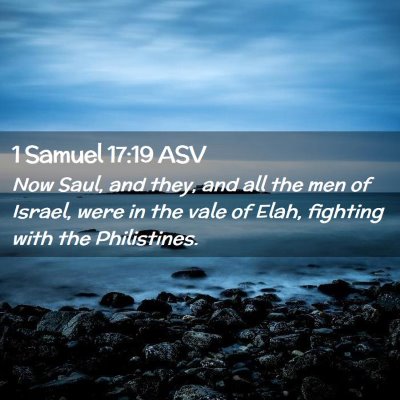Picture 02 - 1 Samuel 17:19 ASV - Now Saul, and they, and all the men of Israel, - Bible Verse Picture