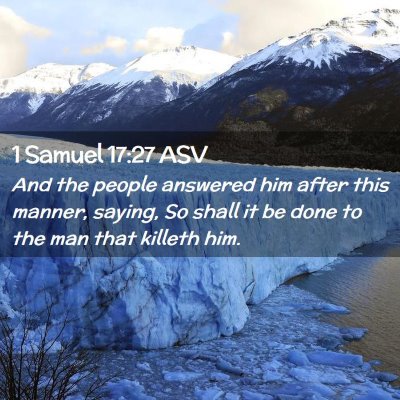 Picture 02 - 1 Samuel 17:27 ASV - And the people answered him after this manner, - Bible Verse Picture