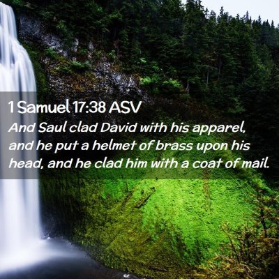 Picture 02 - 1 Samuel 17:38 ASV - And Saul clad David with his apparel, and he put - Bible Verse Picture