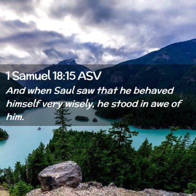 Picture 02 - 1 Samuel 18:15 ASV - And when Saul saw that he behaved himself very - Bible Verse Picture