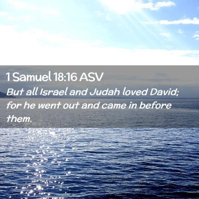 Picture 02 - 1 Samuel 18:16 ASV - But all Israel and Judah loved David; for he went - Bible Verse Picture