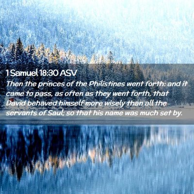Picture 02 - 1 Samuel 18:30 ASV - Then the princes of the Philistines went forth: - Bible Verse Picture