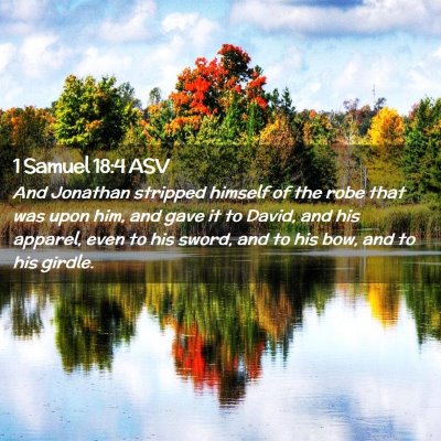 Picture 02 - 1 Samuel 18:4 ASV - And Jonathan stripped himself of the robe that - Bible Verse Picture
