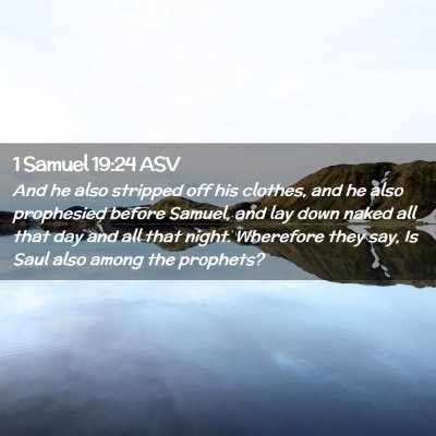 Picture 02 - 1 Samuel 19:24 ASV - And he also stripped off his clothes, and he also - Bible Verse Picture