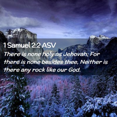 Picture 02 - 1 Samuel 2:2 ASV - There is none holy as Jehovah; For there is none - Bible Verse Picture