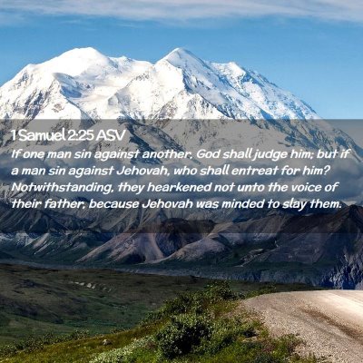 Picture 02 - 1 Samuel 2:25 ASV - If one man sin against another, God shall judge - Bible Verse Picture