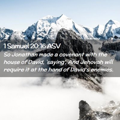 Picture 02 - 1 Samuel 20:16 ASV - So Jonathan made a covenant with the house of - Bible Verse Picture